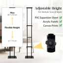 2 Pack Stand Heavy Duty Adjustable Pedestal Sign Holder, Poster Height 4.7 to 83 in for Double-Sided Foam Board Signs with Water-Filled Base for Stability, for Wedding Business Outdoor Events(Black)