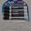 EXPO Low Odor Dry Erase Markers Chisel Tip Black 4 Count