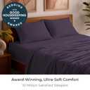 Mellanni Full Sheets Set - 4 PC Iconic Collection Bedding - Hotel Luxury, Extra Soft, Cooling Bed Sheets - Wrinkle, Fade, Stain Resistant (Full, Purple)