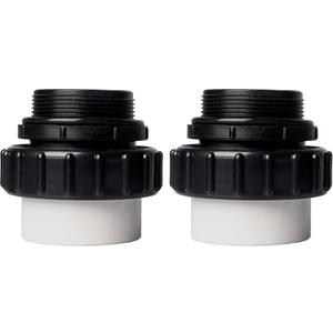 TonGass (2-Pack) 2" MIP x 2.37" PVC Hi-Temp Unions Compatible with Pentair Whisperflo & Intelliflo Pool Pumps Hand-Tightened Pool Pump High Temp Unions Replacement for Schedule 40 Male Adapters