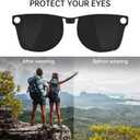HIBLOKS 4Pcs Polarized Clip for Ray-Ban Meta Wayfarer RW4008 & Gen 2 RW4012 Large (53-22), Discoloration Clip-on for Meta Wayfarer Gen 2 Protect Your Eyes, Cool and Fashion (Black+Green+Brown+Yellow)