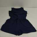 Amazon Essentials Women's Studio Terry Romper (Navy,Small)