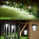Solar Lights Outside Waterproof, 6 Pack 200Lumens Super Bright Solar Pathway Lights Outdoor Waterproof with 2 Lighting Modes, Auto On/Off Outdoor Solar Lights for Yard, Walkway, Lawn