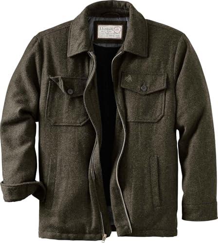 Legendary Whitetails Mens Wool Blend Jacket Insulated Berber Lined Coat, Foggy Ridge, Large