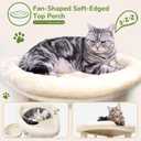 Globlazer Corner Stable Cat Tree Tower with Scratching Post, C51, Beige, 51inch