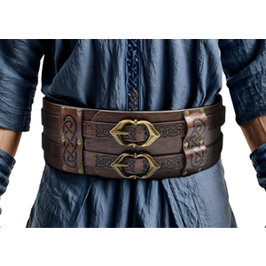 Medieval Viking Wide Belt Faux Leather Armor Knight Corset Belt for LARP Christmas Gifts Costume