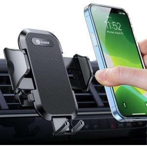 andobil 2025 Upgraded Car Phone Holder Mount for Vent, Military Sturdy Metal Clip Air Vent Phone Holder for Your Car Easy Used Cell Phone Car Mount for iPhone 16 15 14 13 12 Pro Max Samsung S25 S24 (Black)