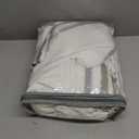 Ranunculus Tufted Stripes Ombre Queen Duvet Cover Set, Soft Brushed Microfiber Striped Duvet Cover Queen Size with Button Closure & 2 Pillow Shams, Comforter Not Included (White Ombre, 90"x90")