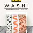 Scotch Washi Tape, Blush Tone Patterns, 3 Rolls, Assorted Sizes, Great for Bullet Journaling, Scrapbooking and DIY Dcor (C1017-3-P38)