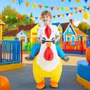 Chicken Costume Kids, Inflatable Costumes for Kids/Boy/Girls, Blow up Rooster Costume for Halloween Party (Yellow)