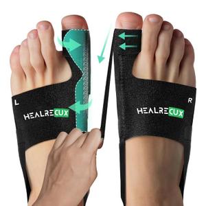 Healrecux Bunion Corrector for Women Men, Bunion Splint Brace Hallux Valgus Correction Big Toe Straightener for Daily Use, 1 Pair