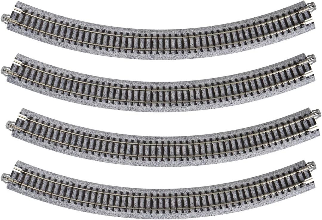 Kato USA Model Train Products Unitrack, 315mm (12 3/8") Radius 45-Degree Curve Track (4-Piece) (Large)
