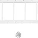 Hryan Shed Transom Window for Playhouse, Chicken Coop and Garage, Fixed Metal Tempered Glass Replacement Casement for barn house, ventanas de casa (10" x 29" 1Pack)