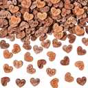 1000 Pcs Wood Heart Confetti Rustic Wedding Table Decorations Small Mr Mrs Love Cake Decoration Valentine Gift for Wedding Valentine Party Table Cake Decor(Cute Style)