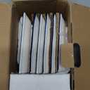 ONEMORE Rectangular Serving Plates Set of 6-7.5 inch Ceramic Blue and White Appetizer Plates - Microwave, Oven & Dishwasher Safe, Classic Style, Sturdy, Scratch Resistant - Vintage Blue