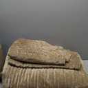 EVERGRACE Velvet Quilt Set King Size, Luxurious Soft Striped Channel Bedding Set, Lightweight Velvet Comforter for All Season, Oversized Bedspread Coverlet with 2 Matching Shams, Beige Taupe