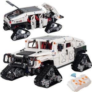 Hummer Off-Road Remote Control Car Building Blocks,1:8 MOC Remote Control Car Building Blocks,with Technic Motorize Set for Boys Age 8-12 Gift(3088pcs)