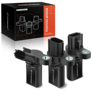 A-Premium Camshaft Crankshaft Position Sensor Compatible with Nissan & Infiniti Vehicles - 3.5L V6 - Altima, Maxima, 350Z, Murano, Quest, FX35, G35, M35 - Set of 3