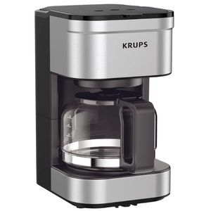KRUPS Simply Brew Compact 5 Cup Coffee Maker: Stainless Steel Design, Pause & Brew, Keep Warm, Reusable Filter, DripFree Carafe