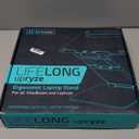 Lifelong Ergonomic Adjustable Laptop Stand for Desk - Height Up to 20" Portable Computer Laptop Riser Holder, Fits All MacBook Air & 10 15 17 Inches Laptops, Back to School Gift for Men & Women