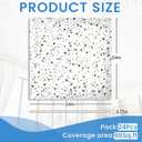 24 PCS 2x2 Ft Faux Printed PVC Ceiling Tiles, 24x24 Inch Terrazzo Speckle Scatter Ceiling Panels, Waterproof Washable Cuttable Material Ideal for Living Room Bedroom Basement Cover 96 Sq.Ft