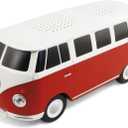 BRISA VW Collection  Volkswagen Portable Bluetooth Speaker Wireless Box with Rechargable Battery T1 Bus Campervan (Scale: 1:20/Classic Bus) (Red)