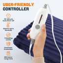 Electric Hand Warmer, Soft Flannel Heated Gloves, Hand Warmer Pouch, Double-Sided Heating Pad for Hands Pain Relief Fingers Arthritis for Women Men Elder, Auto Off & 3 Heat Levels, Blue