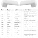 Moonlinks Compatible with 2019-2025 Chevy Silverado 1500 GMC Sierra 1500 Side Mirror Cover, White LH & RH Side Door Exterior Rearview Mirror Cap Trim for Silverado 1500(1 Pair