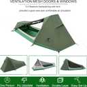 GEERTOP Ultralight Bivy Tent for 1 Person 3 Season Waterproof Single Person Backpacking Tent for Camping Hiking Backpack Travel Outdoor Survival Gear