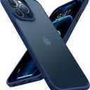 TORRAS Shockproof Compatible for iPhone 12 Case for iPhone 12 Pro Case, [Military Grade Drop Tested] Translucent Matte Hard PC Back with Soft Silicone Edge Slim Protective Guardian, Blue