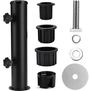 Umbrella Tube Base Universal Granite Umbrella Stand Tube Outdoor,Outside Stone Umbrella Stainless Steel Tube Base,Heavy Duty Flag Pole Stake Holder,Table Umbrella Tube Bracket,DIY Umbrella Tube Mount