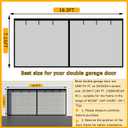 Fiberglass Magnetic Garage Screen Door - Double 16x7ft (2 car) Hands Free Mesh Screen DoorDIY Retractable Garage Door Screen with 6 Roll Up Starps (Fit 16 Ft W * 7 Ft H-A)