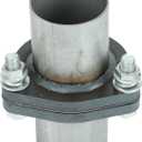 Exhaust Triangle Flange QuickFix Repair Pipe Kit w/Gasket & Hardware Universal 2.5" OD 3 Bolts