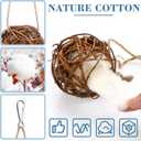 Wesiti 10 Pcs Hanging Hummingbird Nest House for Outside Hand Woven Bird Nest Round Hummingbird Nesting House Hanging Bird Hut Hummingbirds Nesters for Garden Patio Lawn Indoor Home Decoration