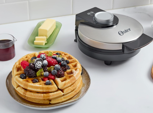 Oster Nonstick Belgian Waffle Maker, Nonstick Ceramic Waffle Iron