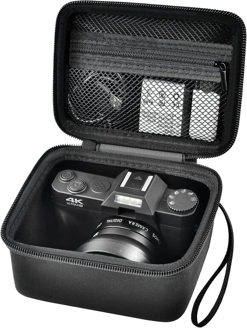 Comecase Vlogging Camera Case Compatible with for Duluvulu/for VJIANGER/for JGIPL/for TEBNGIHNM 4K Digital Cameras for Youtube. Vlog Camera Carrying Storage for Lens and Other Accessories (Box Only)