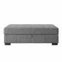 LakeView Madison Storage Ottoman, Heather Grey, 54x28