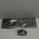 Wireless Keyboard and Mouse Combo, Full Size Silent Ergonomic Keyboard and Mouse, Long Battery Life, Optical Mouse, 2.4G Lag-Free Cordless Mice Keyboard for Computer, Mac, Laptop, PC, Windows (Black)