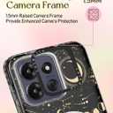 Lotadilo Cute Case for Moto G Power 2026/2025/Play 5G 2025 for Women Girls - Funny Sun Moon Design Compatible with Magsafe Ring Holder Magnetic Stand Kickstand Fashion TPU Phone Covers Kawaii