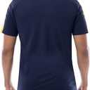IZOD Men's Cotton Polyester Sueded Jersey Knit Short Sleeve Sleep Lounge T-Shirt (Blue, S)