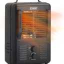 EZ-HEAT 1,500-Watt Portable Milkhouse Style Utility Space Heater with Adjustable Thermostat, Overheat Protection, and Safety Tip-Over Switch, Matte Black, MTFH-01C-MB