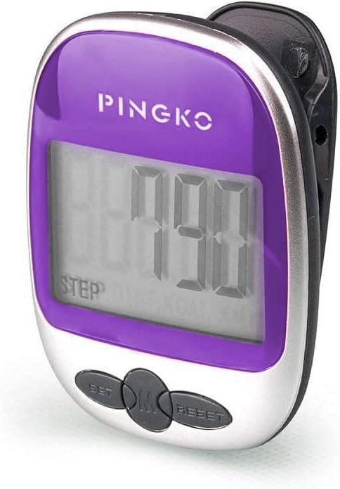 PINGKO Outdoor Multi-Function Portable Sport Pedometer Step/Distance/Calories/Counter (Purple)