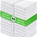 Towels N More 24 Pack 16x19 Bar Mop Towels White Absorbent Cotton Kitchen Towels - Quick Drying Towels - for Home, Restaurant, Bar Glass Cleaning Towels, Chef/Cook Etc. 30 oz
