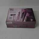 Shark FlexFusion Hair Straightener & Powerful Dryer with Diffuser, Fusion Hair Brush, Ceramic Air Styler with Auto-Wrap Curlers, Ceramic Plates, Cosmic Blush HD642S