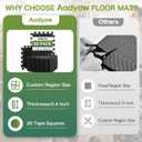 20 Pcs 11x 11 x 0.4 inches Sound Absorbing Interlocking Floor Mats, High Density Non-Slip Anti Vibration Sound proof Pads Acoustic Blankets for Drum Set,Thick Piano Carpet Drum Rug for Music Studio
