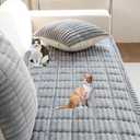Mivnue Pet Couch Cover, Couch Covers for Dogs, Washable Dog Sofa Covers Couch Protector, Fuzzy Non Slip Couch Slipcover Pet Friendly (Light Grey, 27.6" x 59.1")