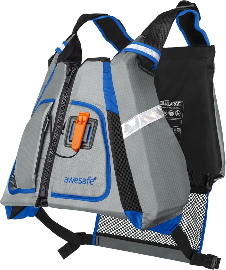 awesafe Adult Watersport Universal Vest (Medium/Large, Blue)