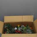 JOYHALO 2 Pack Set 18 Inch Christmas Urn Filler with 60 Warm White Lights, Battery Box with Timer, Xmas Pot Fillers with Branches Berries Pinecones, Outdoor Xmas Trees for Porch Pathway Yard Decor