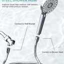 Magichome Filtered Shower Head with Handheld, High Pressure 10-Spd Detachable Chrome Showerhead with Stainless Hose, Water Softener Filter Beads for Hard Water - Remove Chlorine, Reduce Dry Itchy Skin
