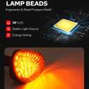 Benlari Flush Mount Motorcycle Turn Signal 2PCS 12V Smoked LED Indicator Light Blinker Compatible with Yamaha YZF R1 R3 R6 R6S TMAX MT-07 MT-09 Fazer FZ6 FZ1 FZ FZ6R FZ07 FZ8 FZ09,Amber
